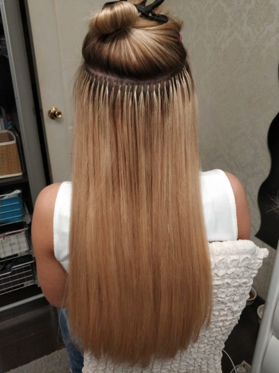 Горячее наращивание волос